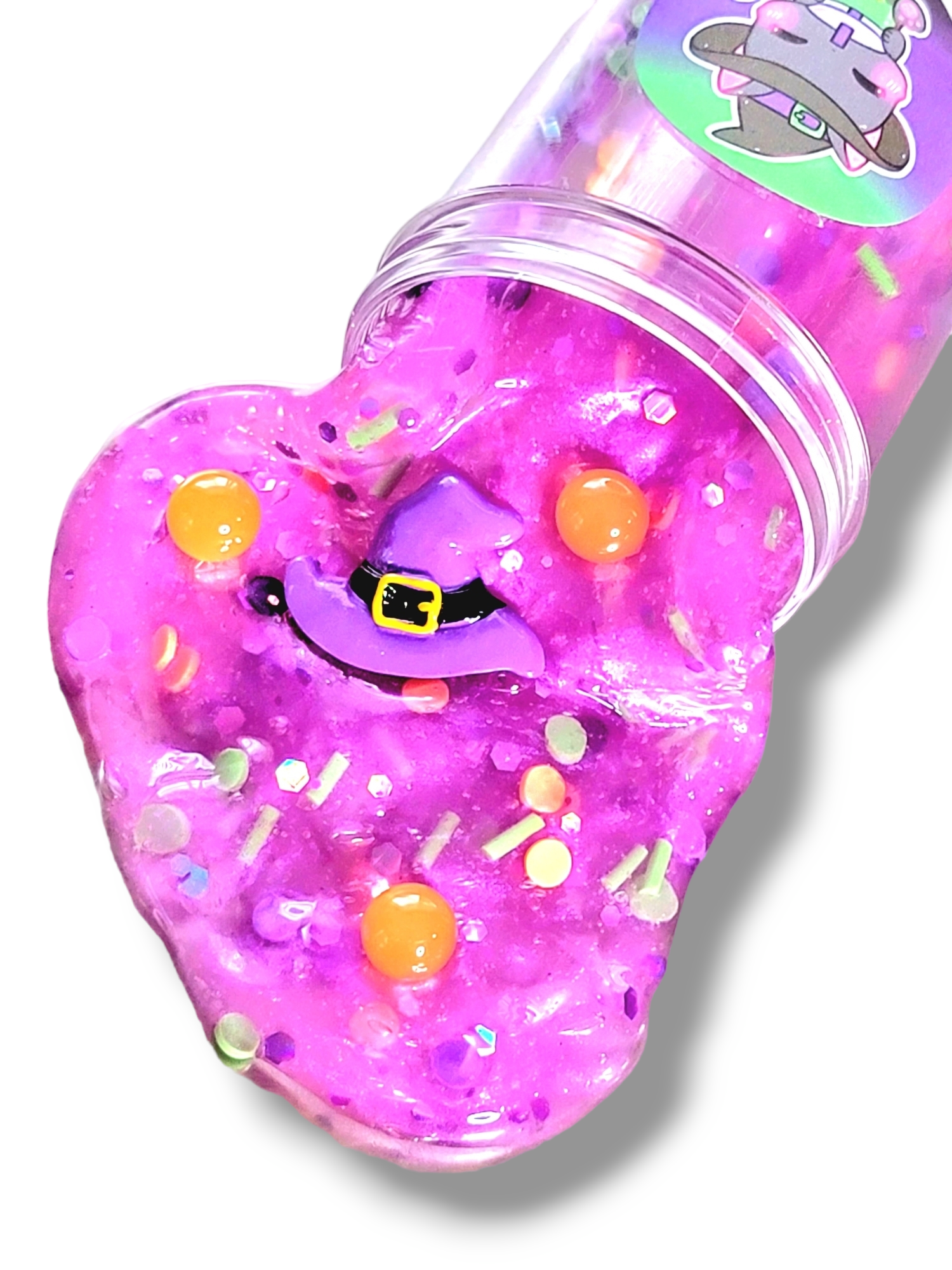 Witchy Popping Boba Handmade Clear Pigment Slime Halloween Slime by Hoshimi Slimes LLC | Hoshimi Slimes LLC