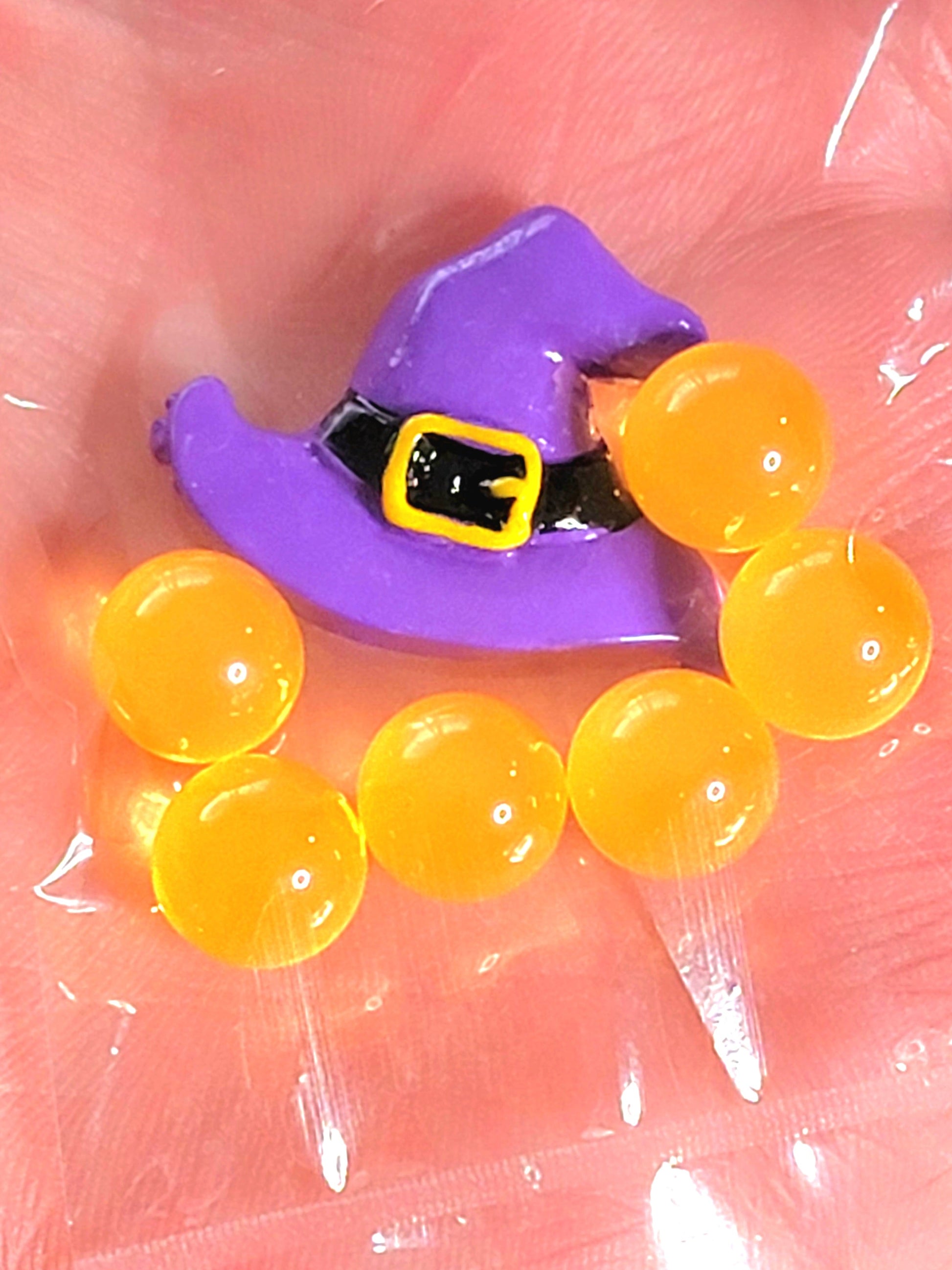 Witchy Popping Boba Handmade Clear Pigment Slime Halloween Slime by Hoshimi Slimes LLC | Hoshimi Slimes LLC