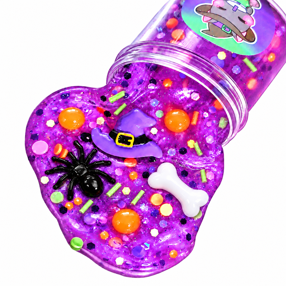 Witchy Boba Clear Pigment Slime – Grape Scented Halloween Slime