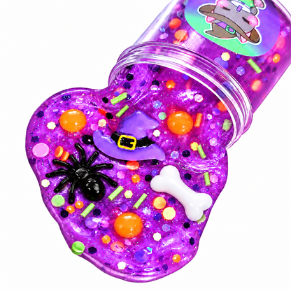 Witchy Boba Clear Pigment Slime – Grape Scented Halloween Slime