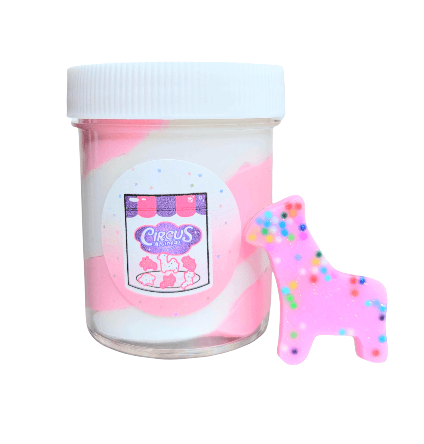Animal Cookie Frosting Handmade Snow Butter Slime 4oz Slime by Hoshimi Slimes LLC | Hoshimi Slimes LLC