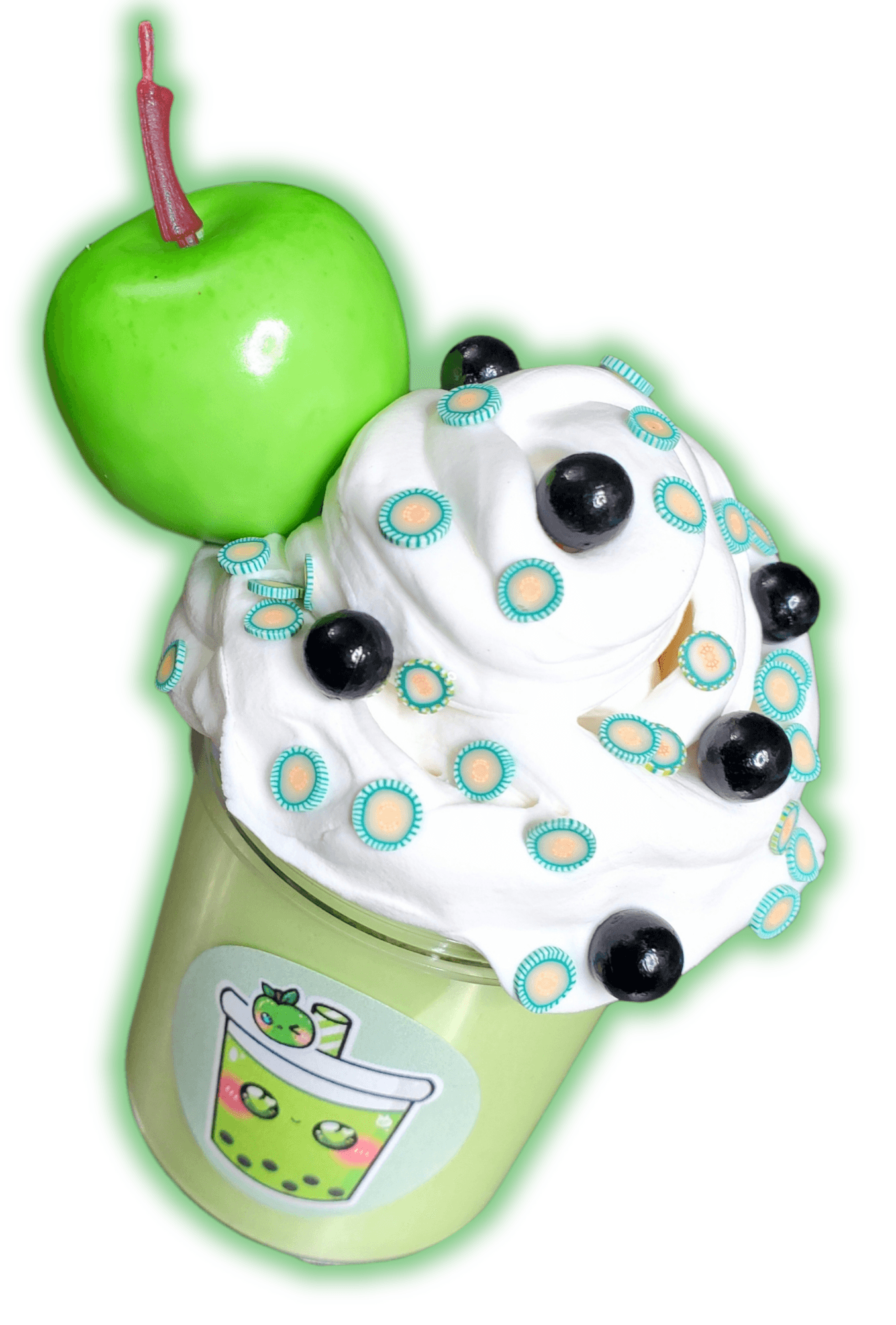Apple Melona Boba Handmade Butter Slime Slime by Hoshimi Slimes LLC | Hoshimi Slimes LLC