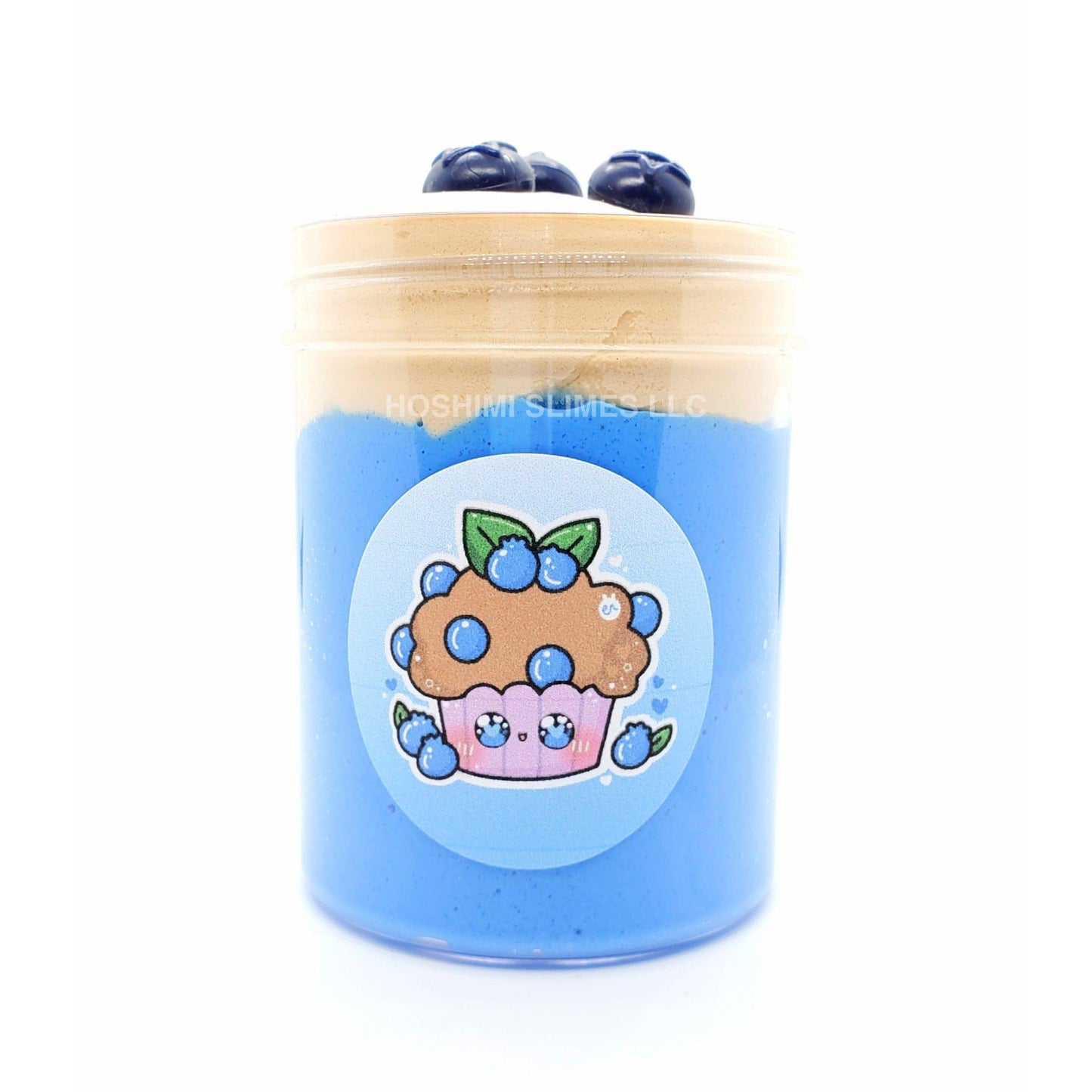 Blueberry Muffin Clay Cap Handmade Butter Slime 4oz Slime by Hoshimi Slimes LLC | Hoshimi Slimes LLC