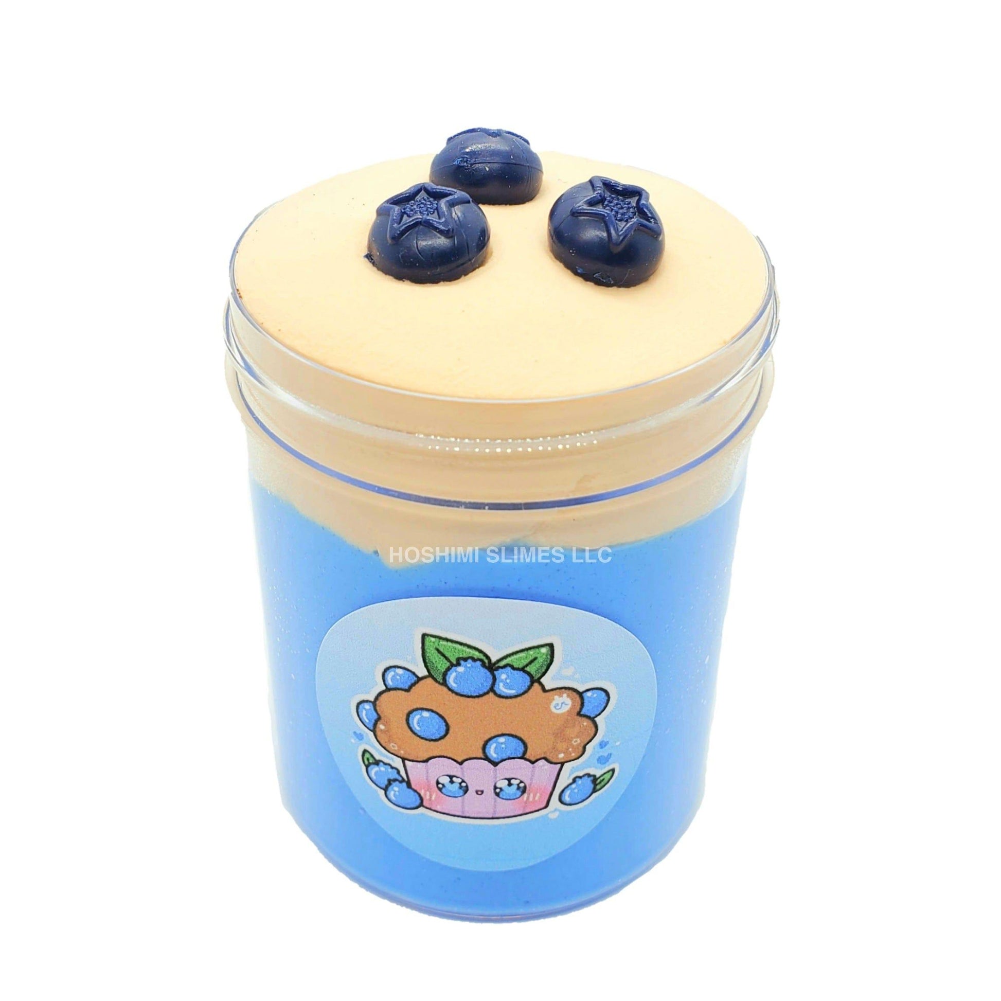 Blueberry Muffin Clay Cap Handmade Butter Slime 8oz Slime by Hoshimi Slimes LLC | Hoshimi Slimes LLC