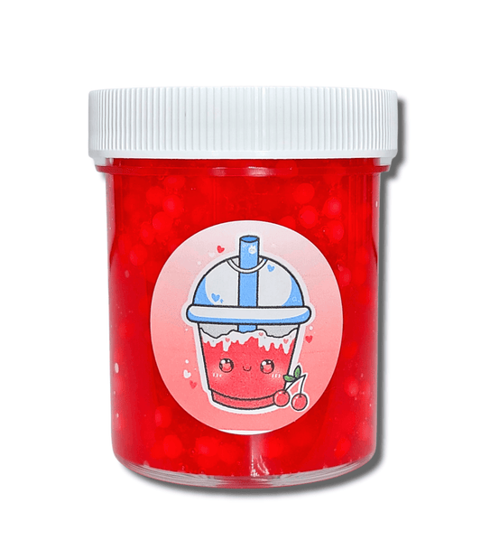 Cherry Slushy Handmade Pellet Slime 4oz Slime by Hoshimi Slimes LLC | Hoshimi Slimes LLC