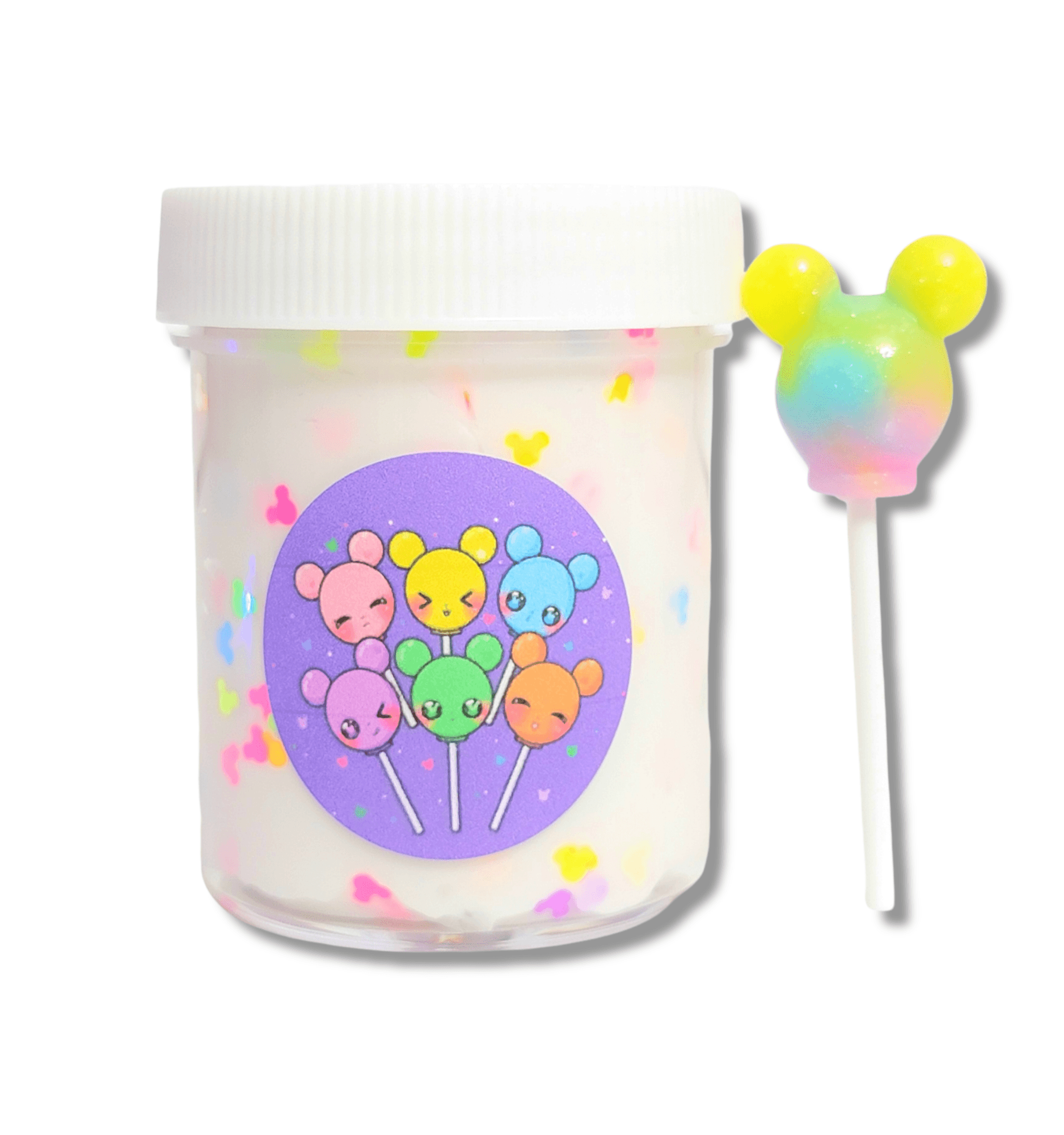 Mouse Glow Pops Handmade Thick Slime 4oz Slime by Hoshimi Slimes LLC | Hoshimi Slimes LLC