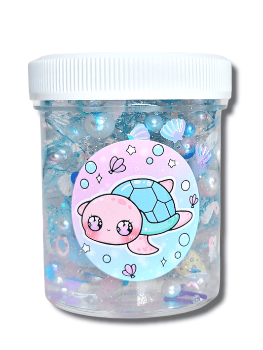 Save The Turtles Handmade Clear Slime 4oz Slime by Hoshimi Slimes LLC | Hoshimi Slimes LLC