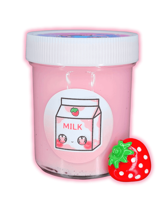 Strawberry Milk Handmade Thick Slime 4oz Slime by Hoshimi Slimes LLC | Hoshimi Slimes LLC